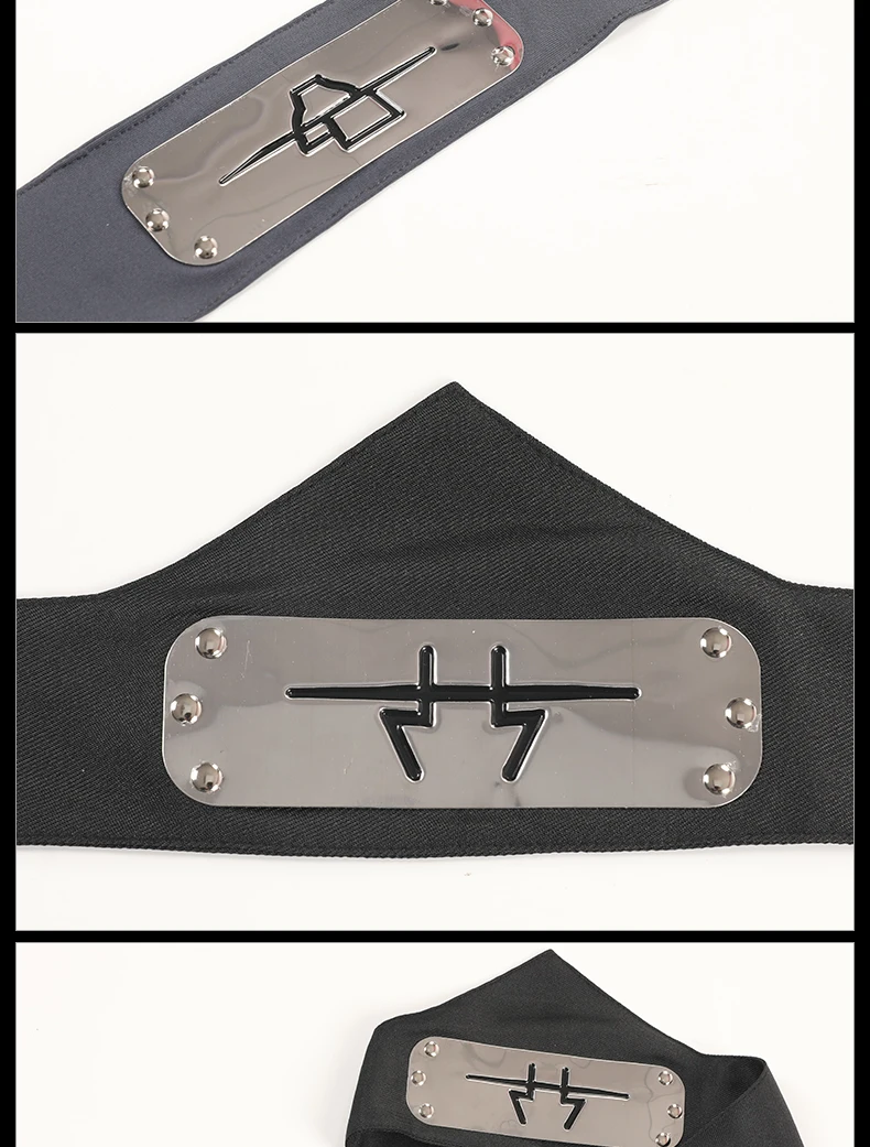NARUTO Akatsuki Pain Kisame Deidara Kakuzu Hidan Offizielle Autorisierung Cosplay Ninja Stirnband Haarbekleidung – Detail 8