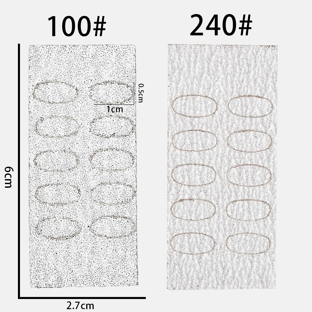 50 unidades 100/240 #   Empurrador de cutícula de unha autoadesivo, arquivos de flocos de areia, aparar unhas, pré-polimento, ferramenta de tratamento de manicure, steelpush