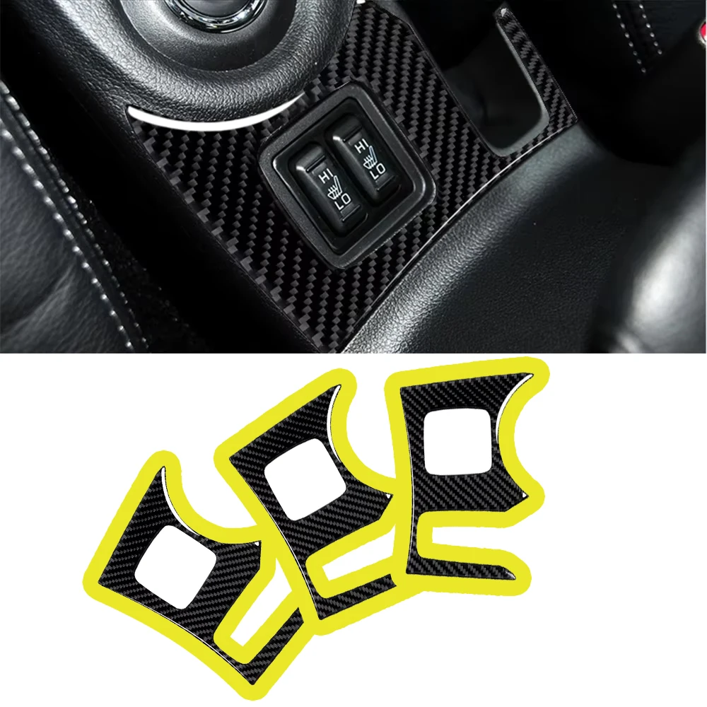 Autocollant de décoration pour bouton de siège chauffant de console centrale, pour Mitsubishi Outlander 2014 2015 2016, accessoires d'intérieur de voiture