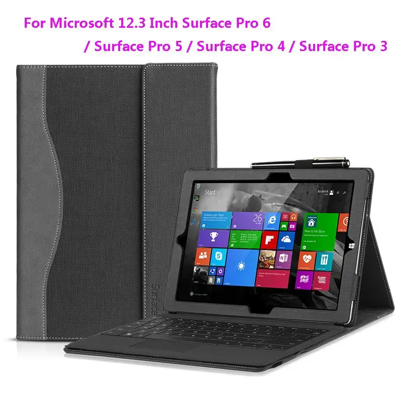 

2019 New Tablet Case For Microsoft Surface Pro 6 5 12.3 Inch Stand PU Leather Laptop Cover For Surface Pro 4 3 Laptop Bag Gifts