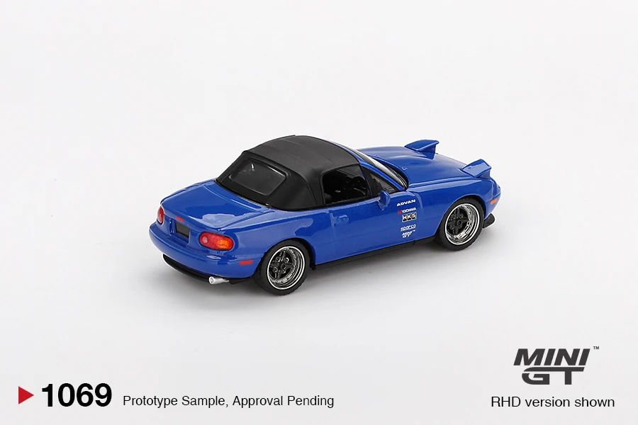 MINIGT 1/64 마즈다 미아타 MX-5 (NA) 튜닝 버전 다크 블루 MGT01069-CH 합금 장난감 자동차 다이캐스트 금속 모델 어린이용