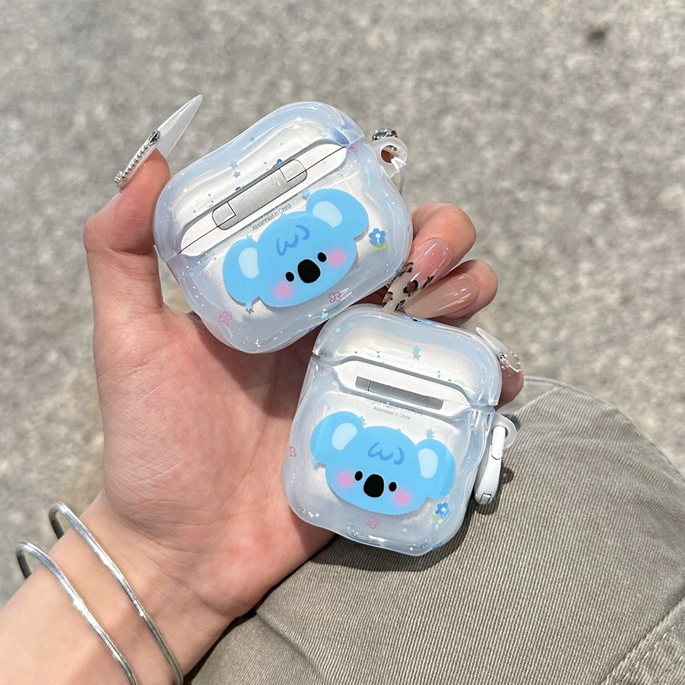 حافظة كوالا الزرقاء لأجهزة AirPods 1/2/3/4 & Pro/Pro 2 - حافظة واقية متينة وغير قابلة للانزلاق ومضادة للصدمات لسماعات الأذن، مزيج مثالي من المرح وعملية لعيد الميلاد، هدايا عيد الأم، للأصدقاء أو العائلة أو الزملاء!