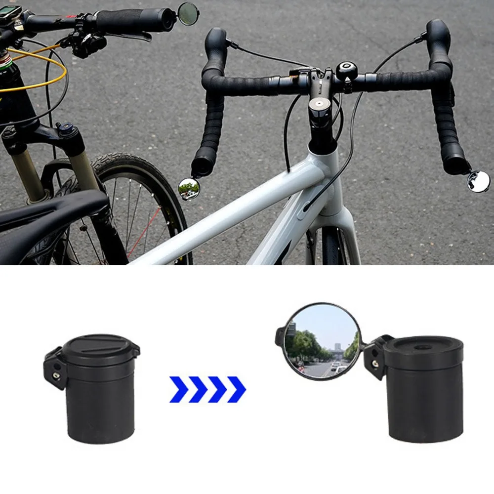 Degree Rotatable Cycling Rearview Mirror Acrylic Mirror Wide Angle Cycling Handlebar Mirror Portable