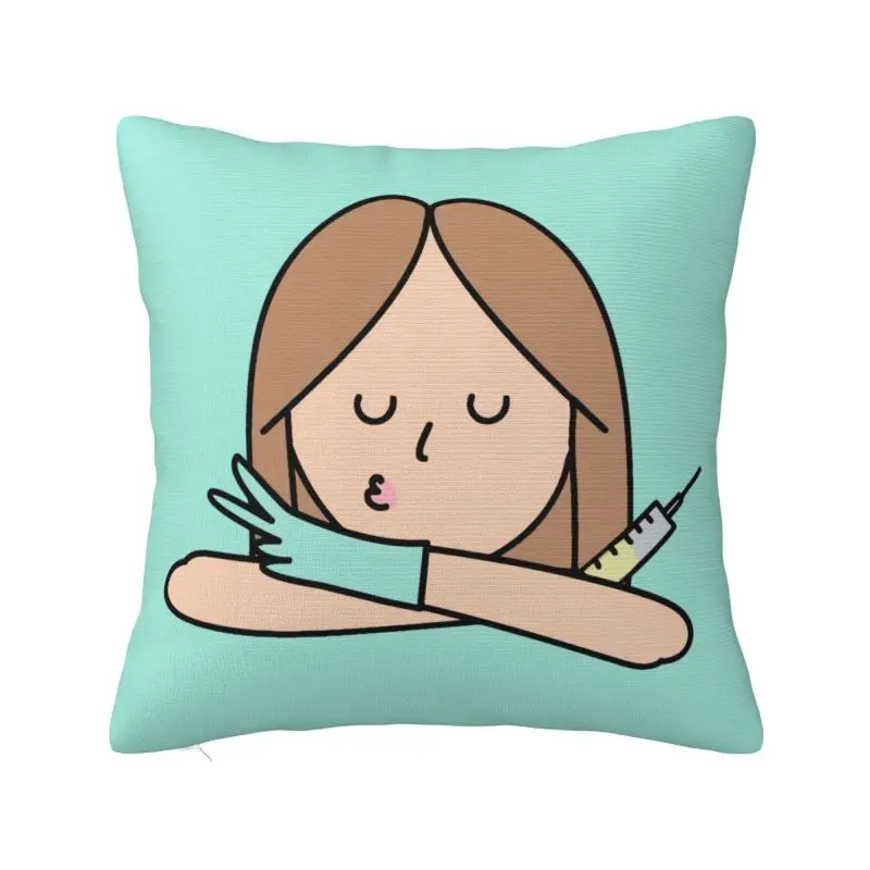Enfermera En Apuros Doctor Nurse Cushion Cover 66x66 cm Polyester Soft Throw Pillow Case For Sofa Car Seat Home Decor Pillowslip