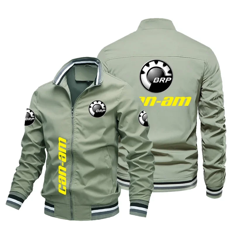 Chaqueta con estampado de logotipo CAN-AM para hombre, camisa con cremallera, Hip Hop, High Street, béisbol, cortavientos, motocicleta, Jack, novedad de 2023