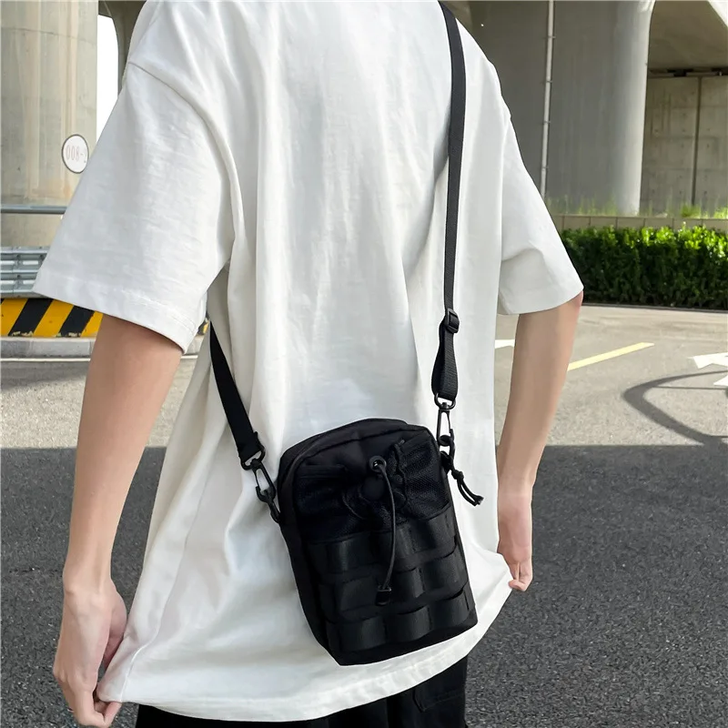 Messenger Sling Bags For Men Women Casual Nylon Trend Crossbody Pouch Simple Small Crossbody Shoulder Bag Men Phone Pack Wallet