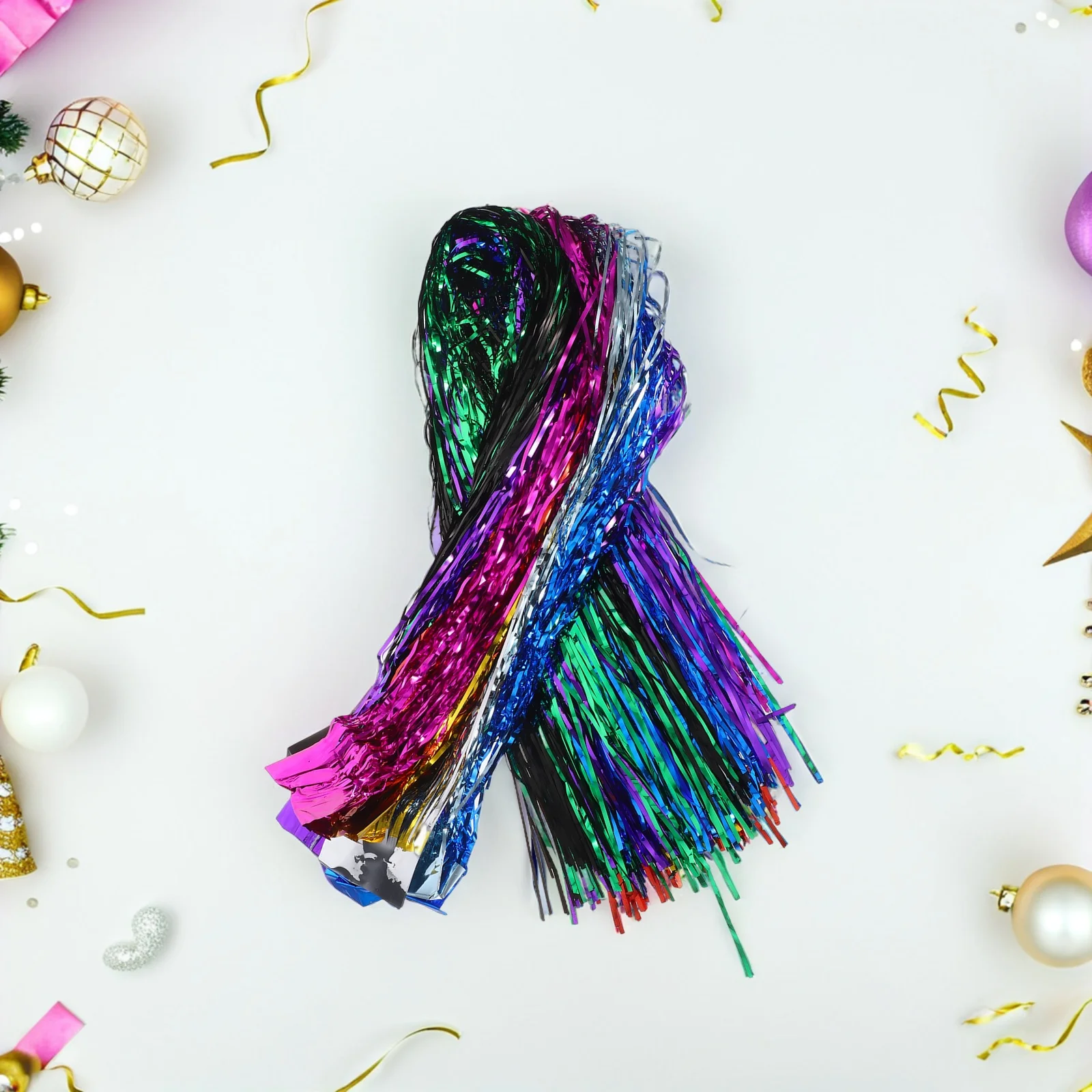 

1Pack Sparkly Christmas Tree Tinsel Garland Foil Fringe 18Cm X 1M DIY Party Birthday Holiday Decoration Ornaments for Tree