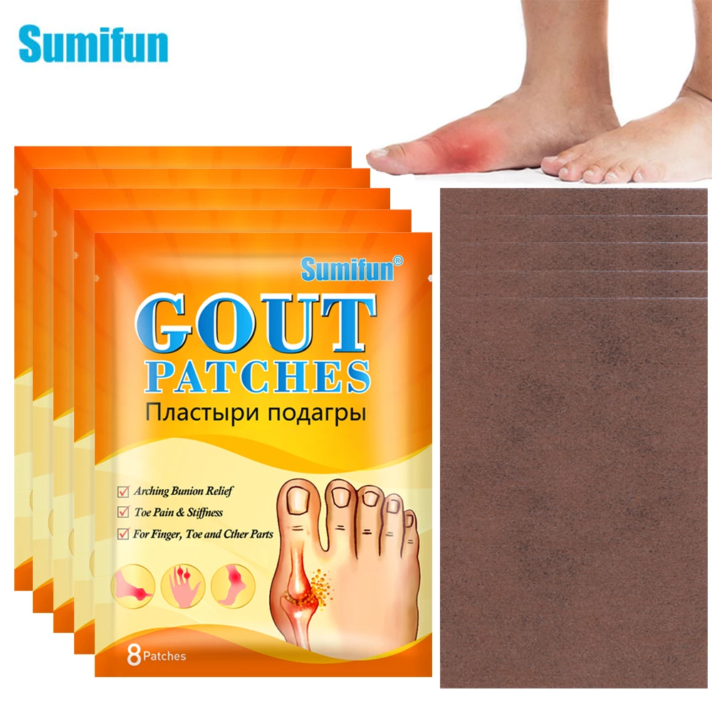 

40Pcs Sumifun Gout Patches Pain Relief Sticker Treat Bunion Hallux Valgus Toe Finger Swelling Ache Medical Health Care Plaster