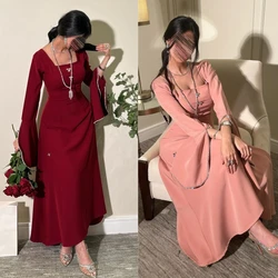 Personalizado jiayigong simples estilo moderno formal noite gola quadrada a linha lantejoulas vestidos de ocasião sob medida