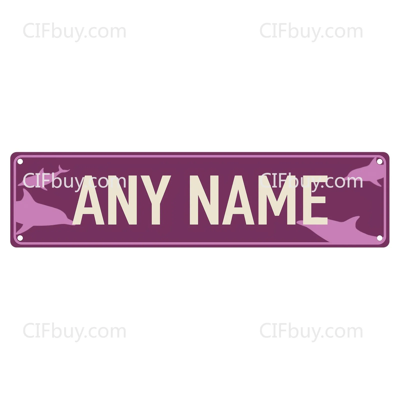 Custom 2D Dolphin Metal Street Sign, Personalized Logo 15.75x3.94in, Bar Cafe Plaque, Home Decor Only, Holiday Gift