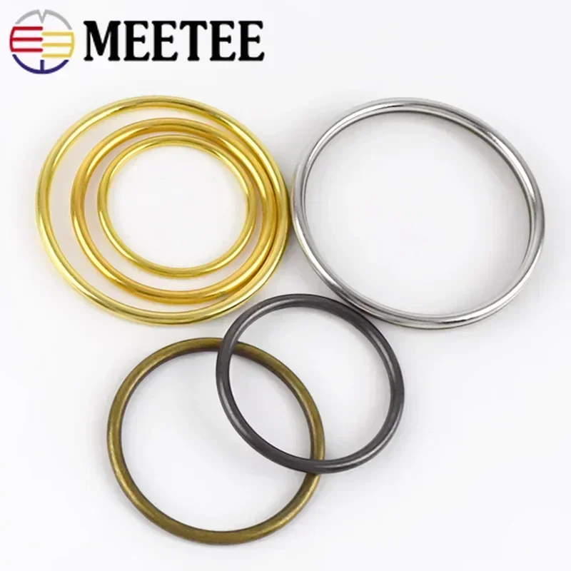 10Pcs 20-50mm O Ring Metal Round Circle Buckle Clothing Shoes Hook Bag Strap Rings Clasp Handbag Decoration Buckles Accessories