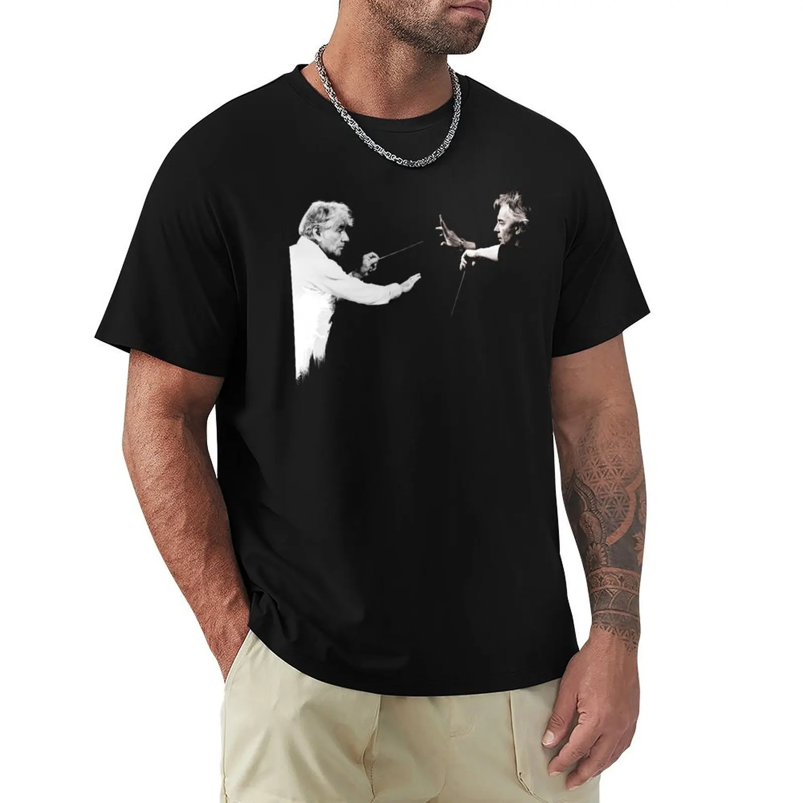 

Karajan vs Bernstein T-Shirt Heavy Duty Casual Work Tee