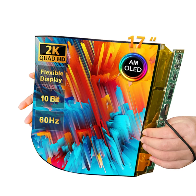 Wisecoco Flexible OLED Panel 17 Inch EDP Interface 2560x2024 2K Resolution Display Flexible AMOLED Screen