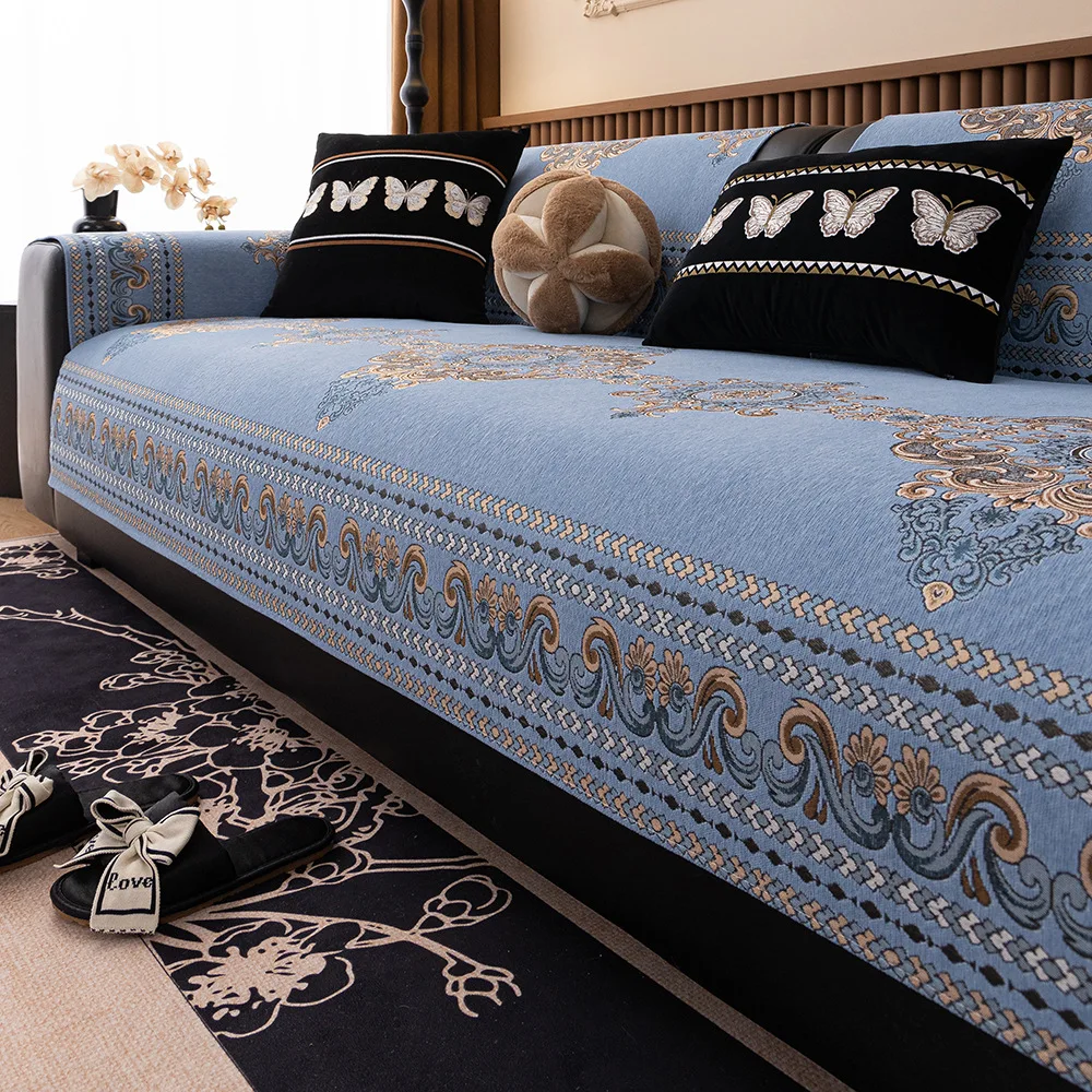 

Chenille sofa cushion four seasons general high-grade non-slip thickened simple modern fabric cushion cover towel