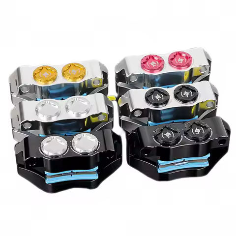 For N1s/U+b E80 N70 Motorcycle Universal CNC Racing Front Brake Calipers 100MM Lock Point 4 Pistons