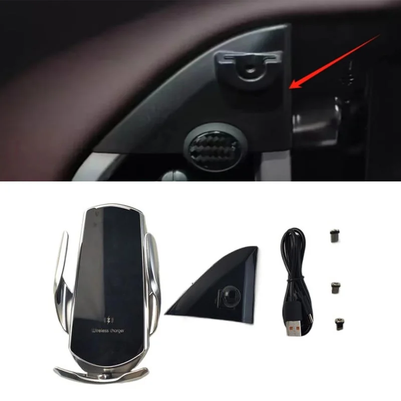 

15W Fast Charging Wireless Charger Car Mount Phone Holder Automatic Clamping For 2016-2021 Mercedes-Benz Vito W447