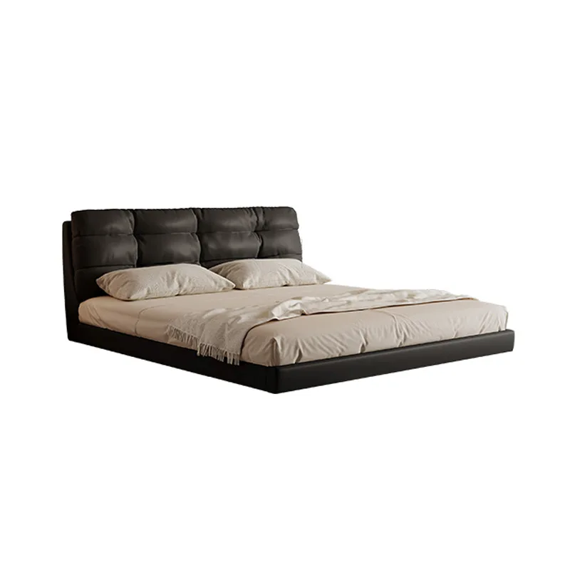 

Leather fairy bed, master bedroom modern minimalist suspension bed