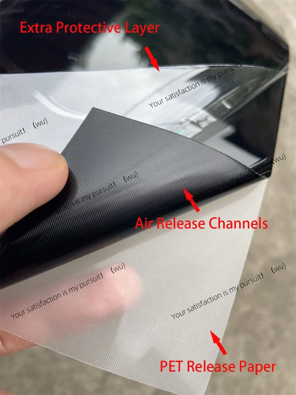 PET Vinyl Car Wrap, Chrome Set Sticker, Roof Wing Post Motorcycle Fuel Tank, Aluminum Foil Air Release