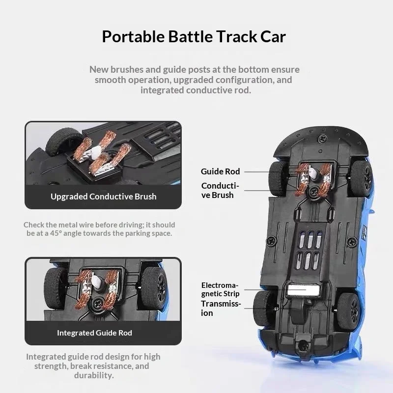 Elektryczny tor wyścigowy 1/43 z podwójną torbą, zabawka autorama, tor wyścigowy na zdalnie sterowane samochody, elektryczny tor kolejowy, zabawka samochodowa na torze.