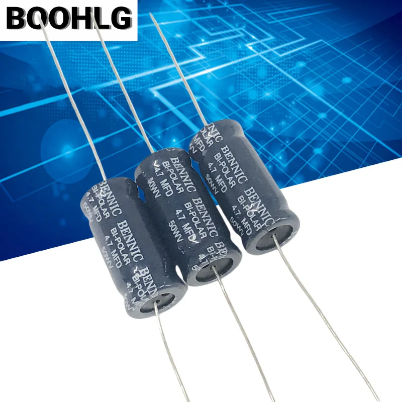 5PCS BENNIC Fever Audio BP Non Polarized Electrolytic Capacitor 50v 4.7uf 13X26mm