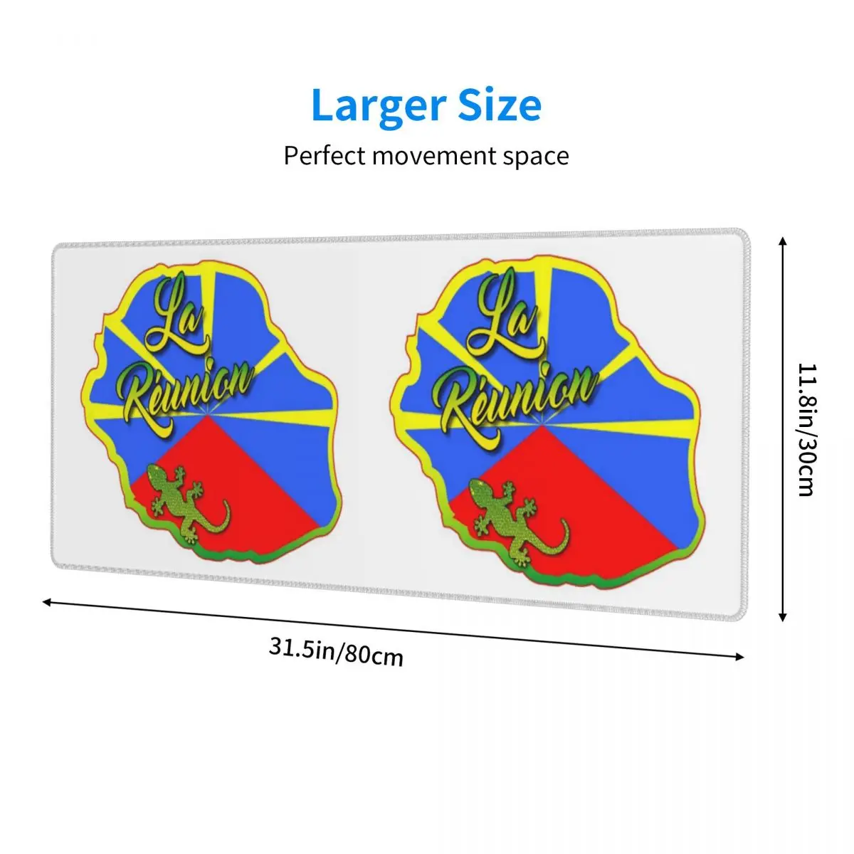 Large Mouse Pad Reunion Island 974 Gamer PC Laptop Mats Keyboard Carpet Computer Gaming Office Accessories Desk Mat