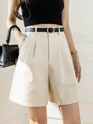 High Waist Casual Shorts Women New Arrival 2022 Summer Korean Style Streetwear All-match Ladies Short Tailored Pants W1104