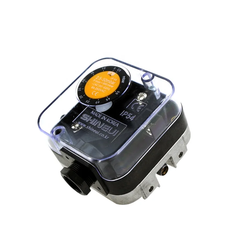 

Выключатель давления газа SHINEUI SGPS 50 В (2,5 ~ 50 мбар) Аксессуары для горелки