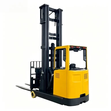 Stand-on 1.5ton Capacity 3meter To 6meter 24V Reach Forklift Electric System Economical Electric Reach Truck