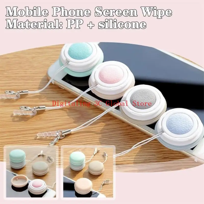 Macaron Phone Screen Cleaning, Macaron Phone Camera Screen Wipe Screen Cleaning Ball Cloth Leds Cleaner