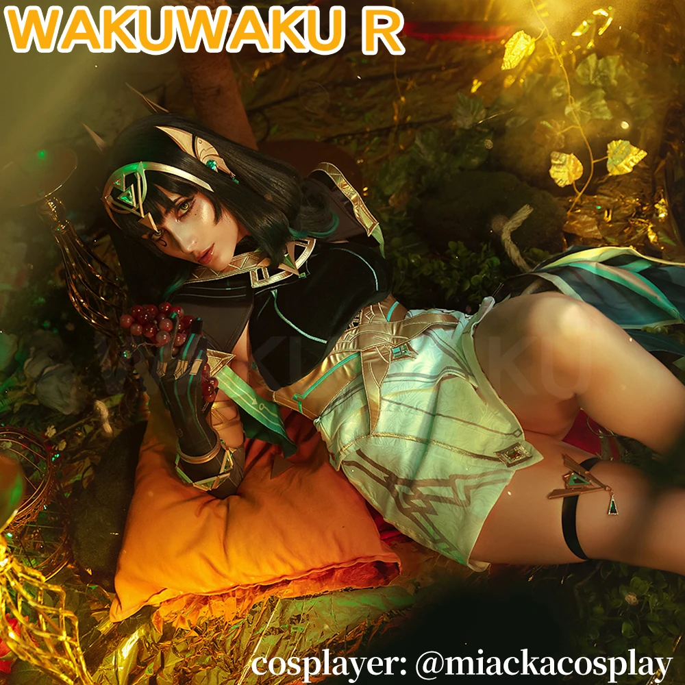 

IN STOCK Nefer Cosplay Game Genshin Impact 【XS-2XL】WakuWaku-R Women Nefer Christmas Cosplay Plus Size Song of the Welkin Moon