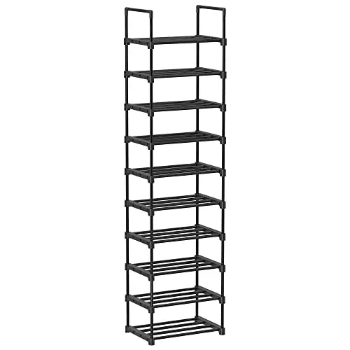 Schoenenrek, 10-Tier Metalen Schoenorganizer, Aanpasbaar Ontwerp, Metalen Frame, Ruimtebesparend