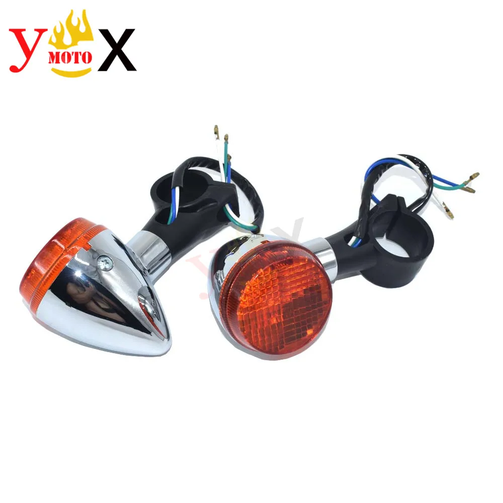 Amber Front Turn Signal Light Indicator Lamp For Honda Shadow VT400 VT750 Steed 400 600 VLX600 Magna 250/750 VTX1300 VTX1800