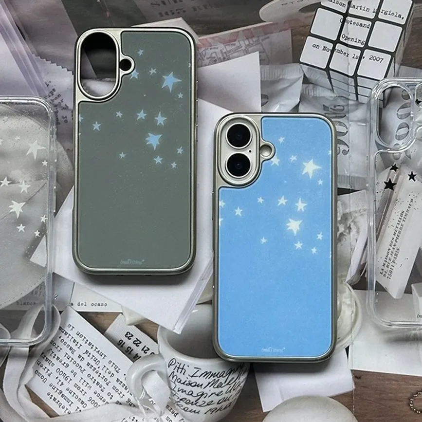 

Korean Pentagram Element Simplicity Pattern Phone Case For Samsung Galaxy S23 S24 S25 S26PLUS ULTRA FE EDGE Y2K Drop Glue Cover