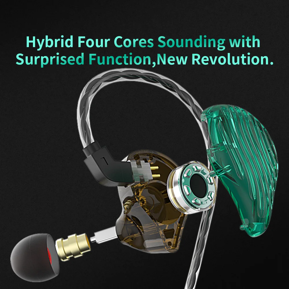 CVJ CSE IEM Headset Hybrid Drive Wired Earphones 2 Pin In Ear Headphones 3.5mm Plug Monitor HIFI Earbuds High Sound Quality