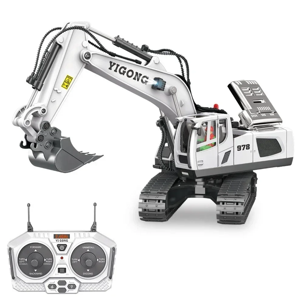 Remote Control Excavator Alloy Remote Control Truck Dump Truck Toy Car Children's Playground Bulldozer Rc Cars for Adults - Image 5