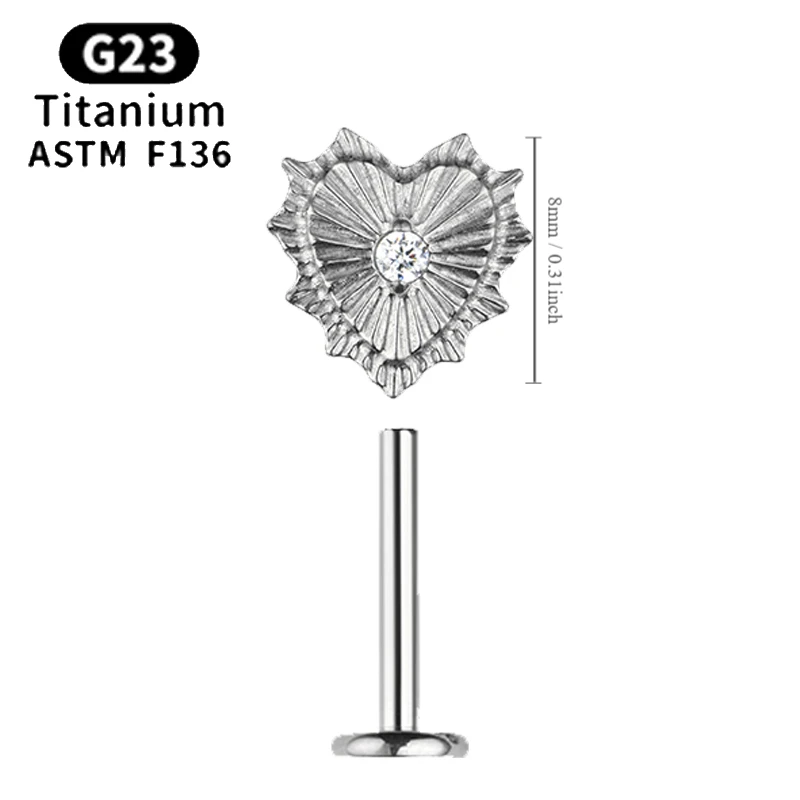 1 stücke astm f136 g23 Titan Tragus Knorpel Helix Muschel Piercing Creolen Kette 16g Zirkon Ohr Piercing Ring Körpers chmuck