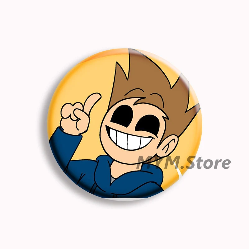 الإبداعية أنيمي Eddsworld لينة زر دبوس توم Edd Fanart دبابيس شارة حقيبة اكسسوارات الديكور المشجعين جمع الأصدقاء الهدايا
