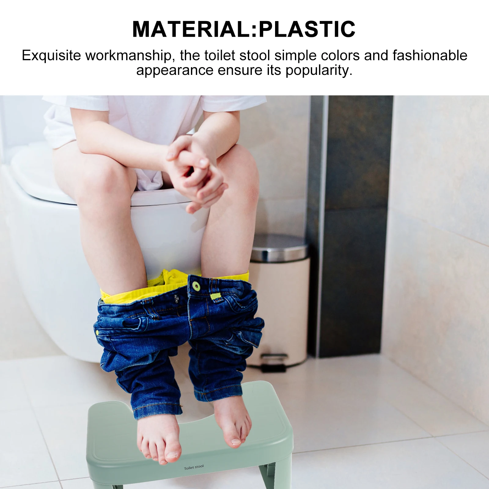 

Toilet Stool Potty Step Foot Footstool Kids Stepping for Bathroom Heighten Rest