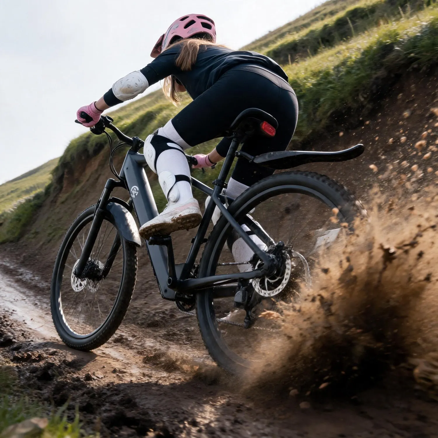 Outdoor Cross Country Riding 26 Inch Off Road Electric Bike 500W Brushless Motor Max 70KM Long Range Top Speed 20MPH 30° Climbing Capacity Pedal Assist Mode 7-Speed Gear Full Shock Frame, Wonderful Holiday Present Ready To Ride