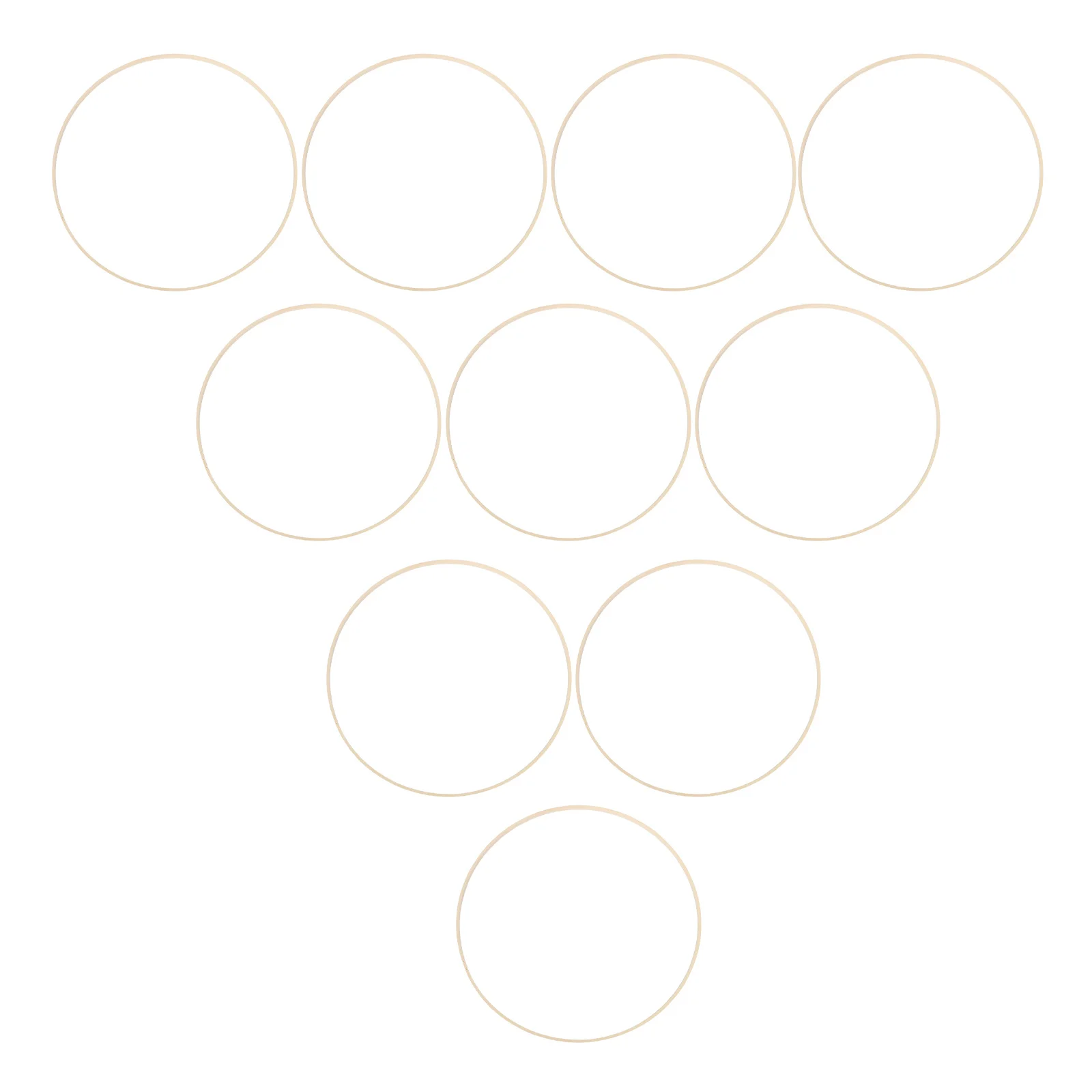 10 قطعة الأطواق الزهور الخيزران إكليل خواتم DIY بها بنفسك ديكور الزفاف مكرميه الحرف جارلاند صنع لوازم البيج ريفي #3