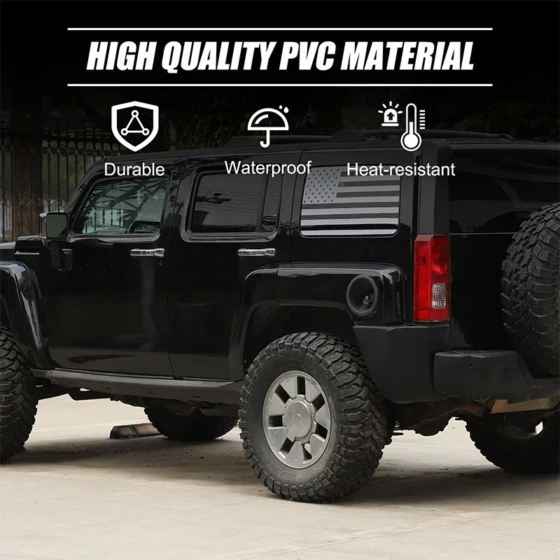

For Hummer H3 2005-2009 Car Rear Side Window Windshield Pattern Decorative Sticker PVC Exterior Accessories