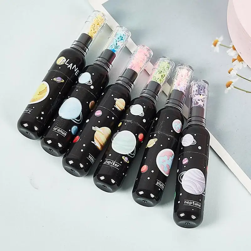 أقلام ملونة متعددة الألوان على شكل كوكب ، أقلام رسم لطيفة للكتابة ، قلم تحديد ، قلم تحديد ، 6 *