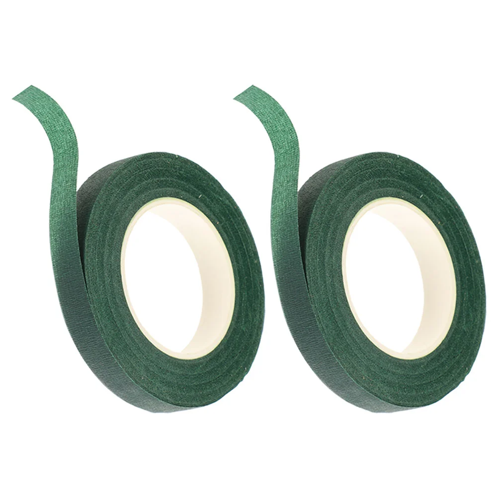 2 Rolls Floral Tape DIY Arrangement Stem Tapes Wraps for Bouquets Adhesive Flower