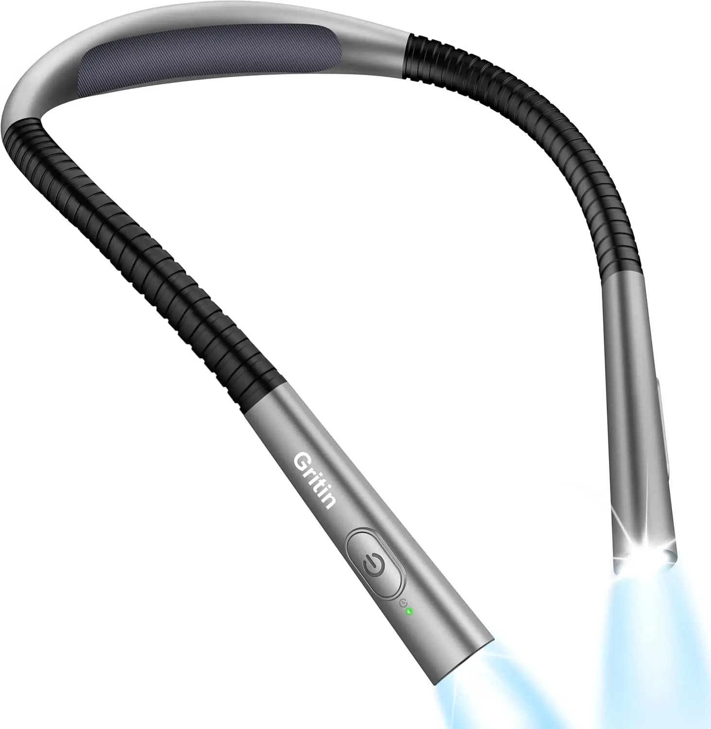 Eye-Caring Neck Reading Light, 4 Colors & 5 Brightness, Stepless Dimming, 30-Min Timer, 80+ Hrs Runtime, Bendable Design, Lightweight for Reading, Knitting, Repairing
