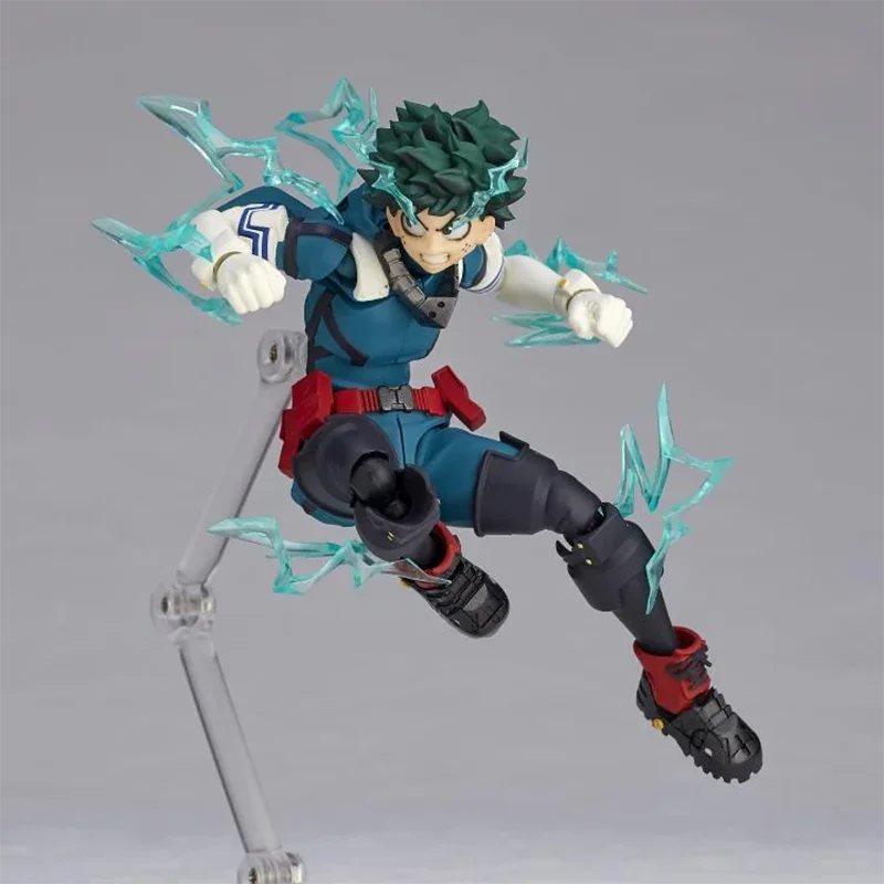 100% Original Kaiyodo My Hero Academia Amazing Yamaguchi Revoltech NR049 Izuku Midoriya Reissue Anime Action Figures Model Toys