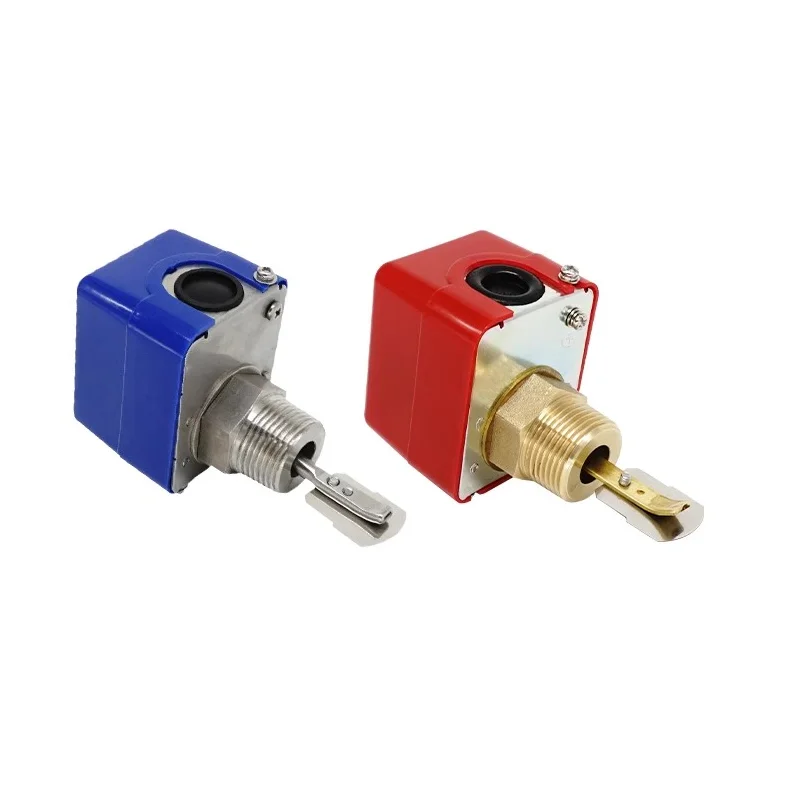 HFS Automatic Paddle Water Flow Switch G1 Stainless Steel Liquid Controller G1 Inch 1/2 3/4 12V to AC220V Valve Sensor