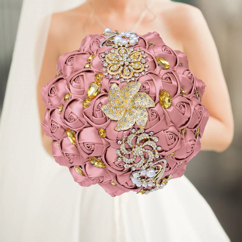 Blush Pink Bride and Bridesmaid  Bridal wedding Bouquet