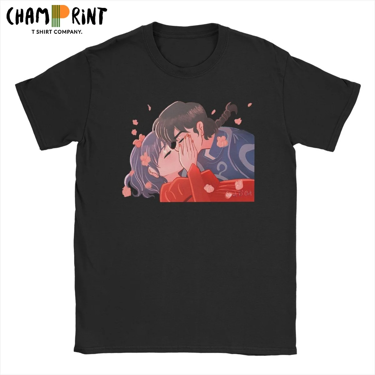 Ranma 12 Anime Manga And Akane Kiss T-Shirt for Men Unique Pure Cotton Tee Shirt Short Sleeve T Shirt Gift Idea Clothing