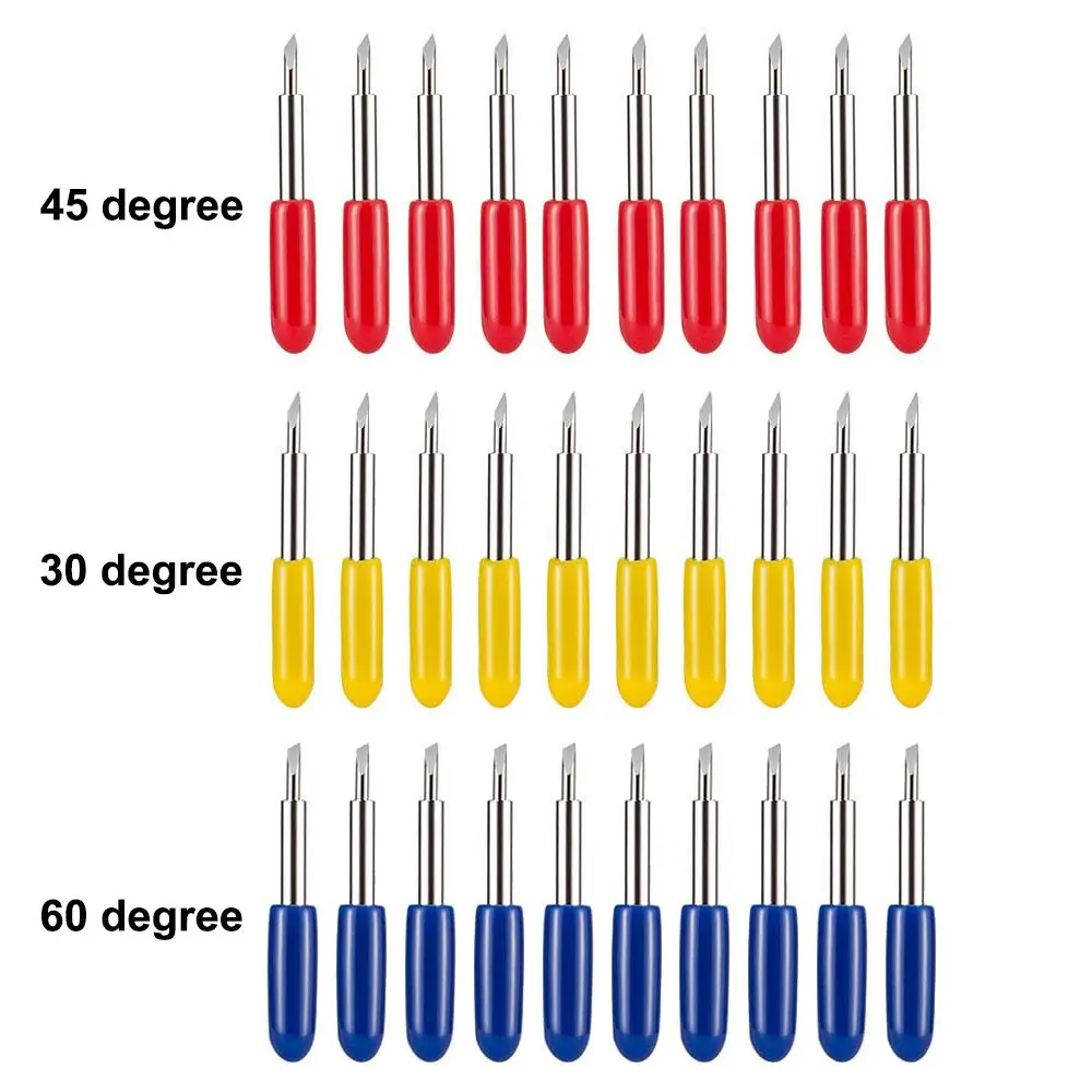 10 pezzi di ricambio per lame a punta Fine per lame Cricut per produttore 30 ° 45 ° 60 ° fascio di lame per taglio profondo per macchina Cricut