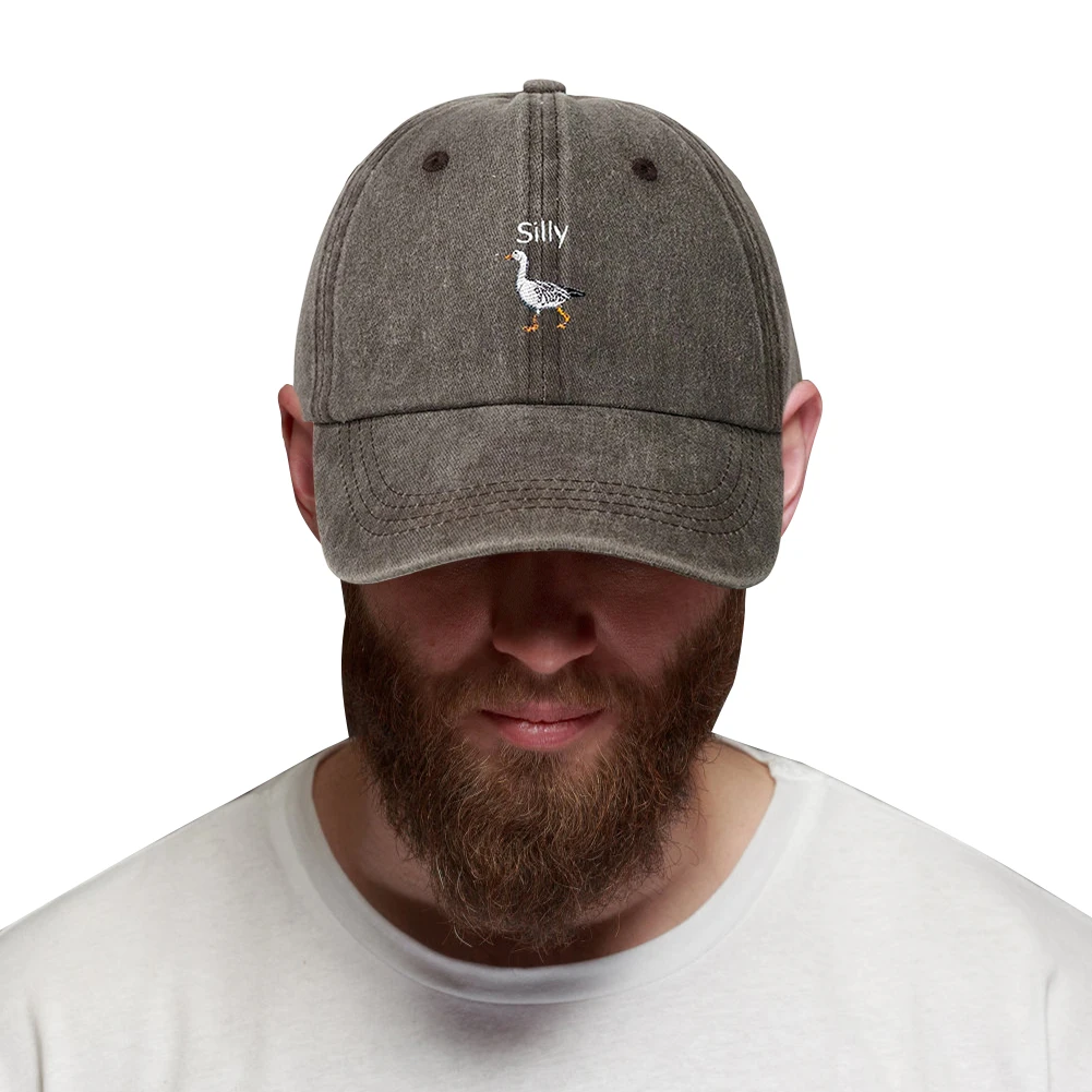 

Funny Embroidered Silly Goose Baseball Cap Silly Goose Hat Vintage Adjustable Golf Dad Hat Outdoor Camping Hat for Men and Women
